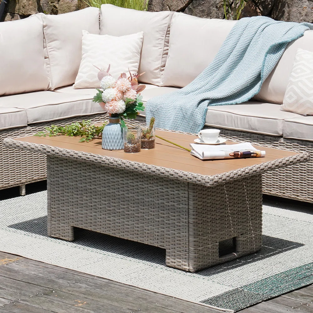 Outdoor Furniture Europe - Outdoor Coffee Dining Table , Adjustable