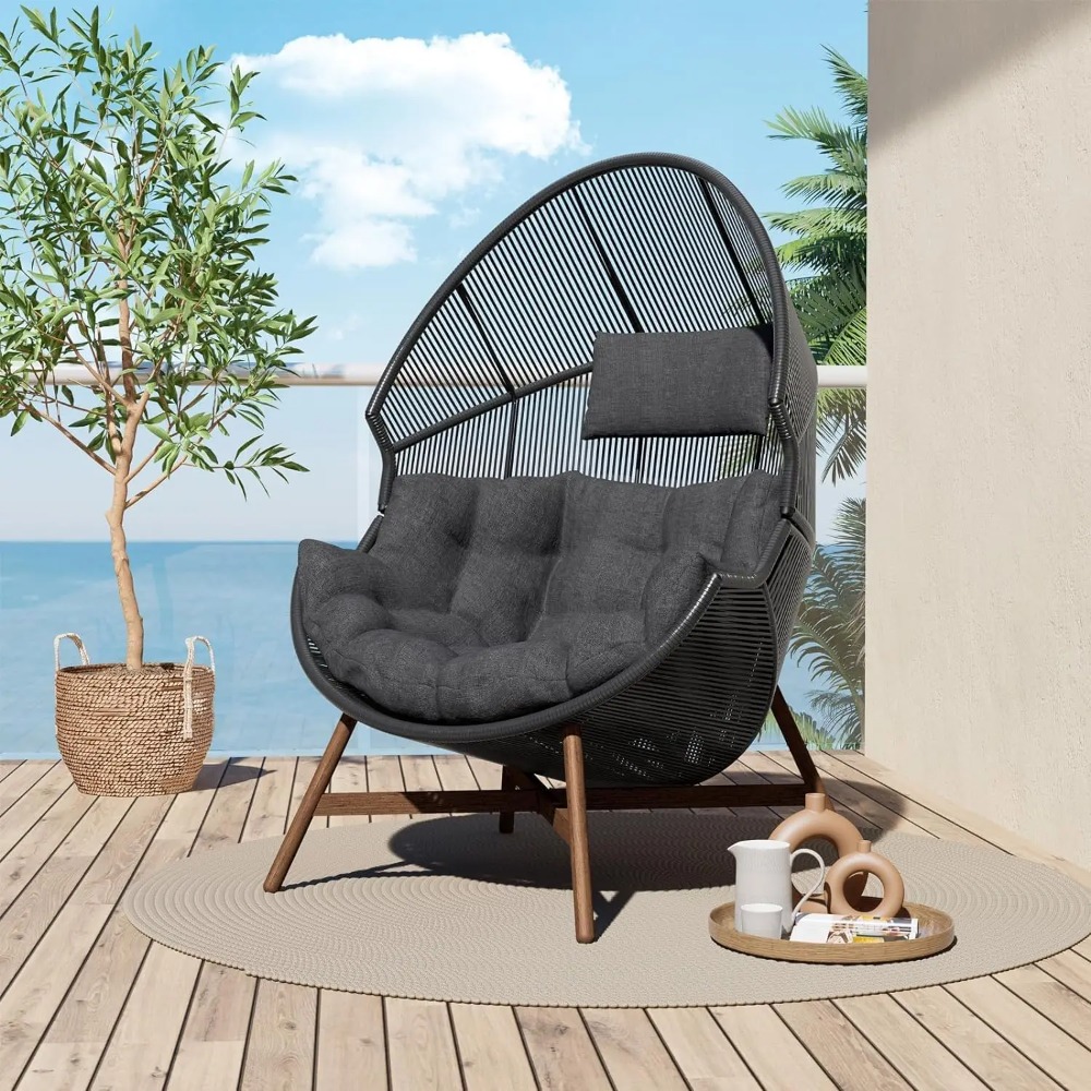 Outdoor Egg Chair PE Wicker Wo - Outdoor Furniture Europe のレビューと価格