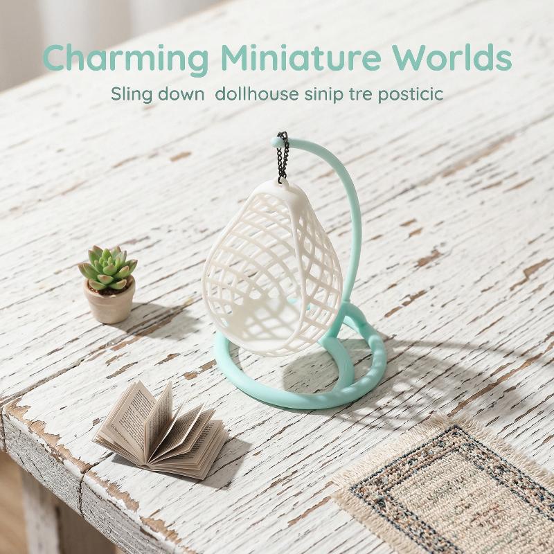 [JN] 1Pcs DIY Diorama Scene Ac - Hanging Egg Chair のレビューと価格