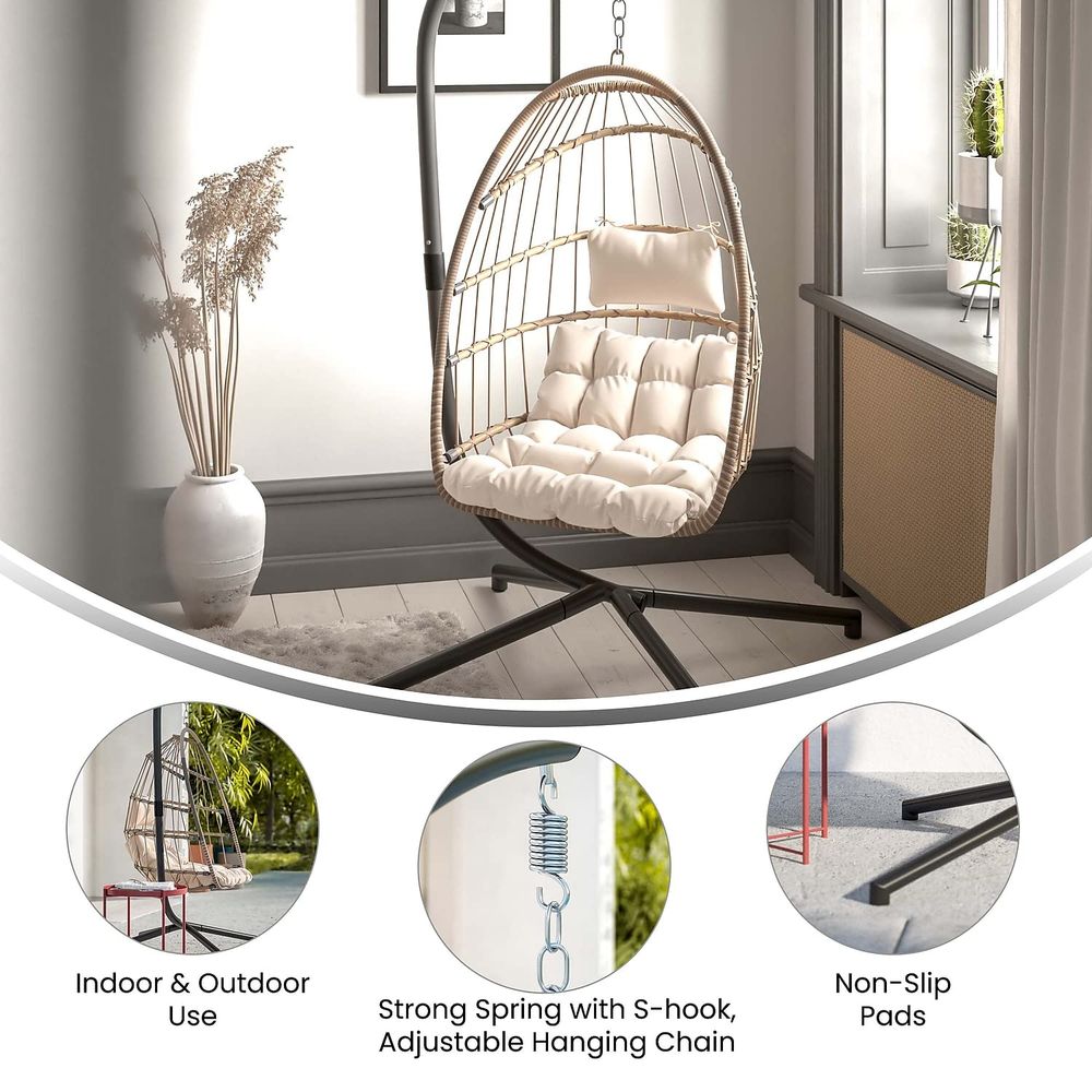 Cleo Indoor Outdoor Patio Hang - Hanging Egg Chair のレビューと価格