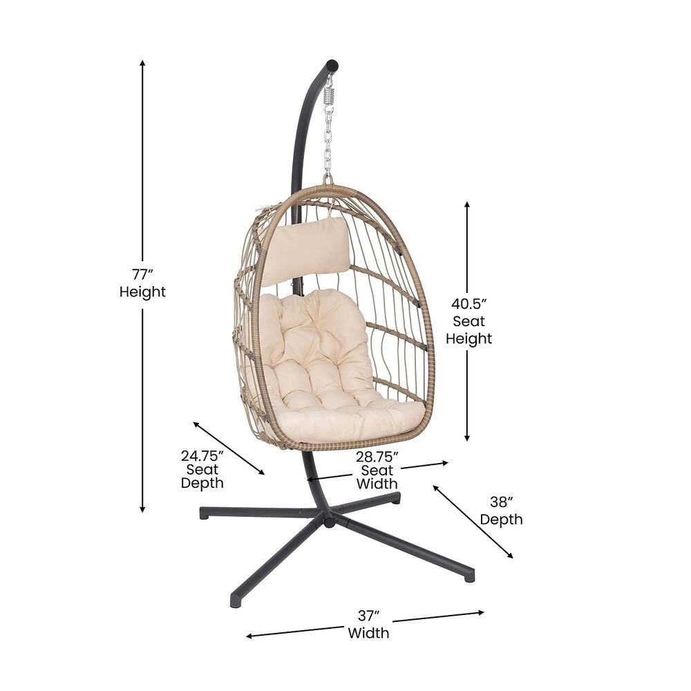 Cleo Indoor Outdoor Patio Hang - Hanging Egg Chair のレビューと価格