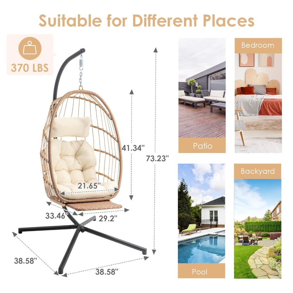 Hanging Egg Chair with Stand a - Hanging Egg Chair のレビューと価格