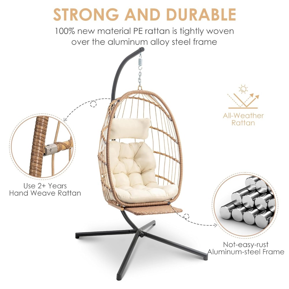 Hanging Egg Chair with Stand a - Hanging Egg Chair のレビューと価格