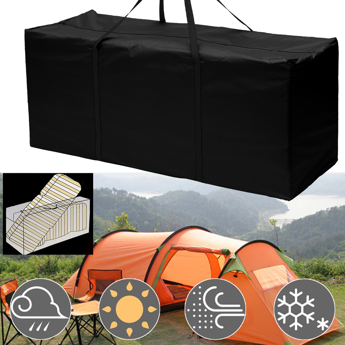 Outdoor Garden Furniture Cushi - Outdoor Furniture Zip Covers のレビューと価格