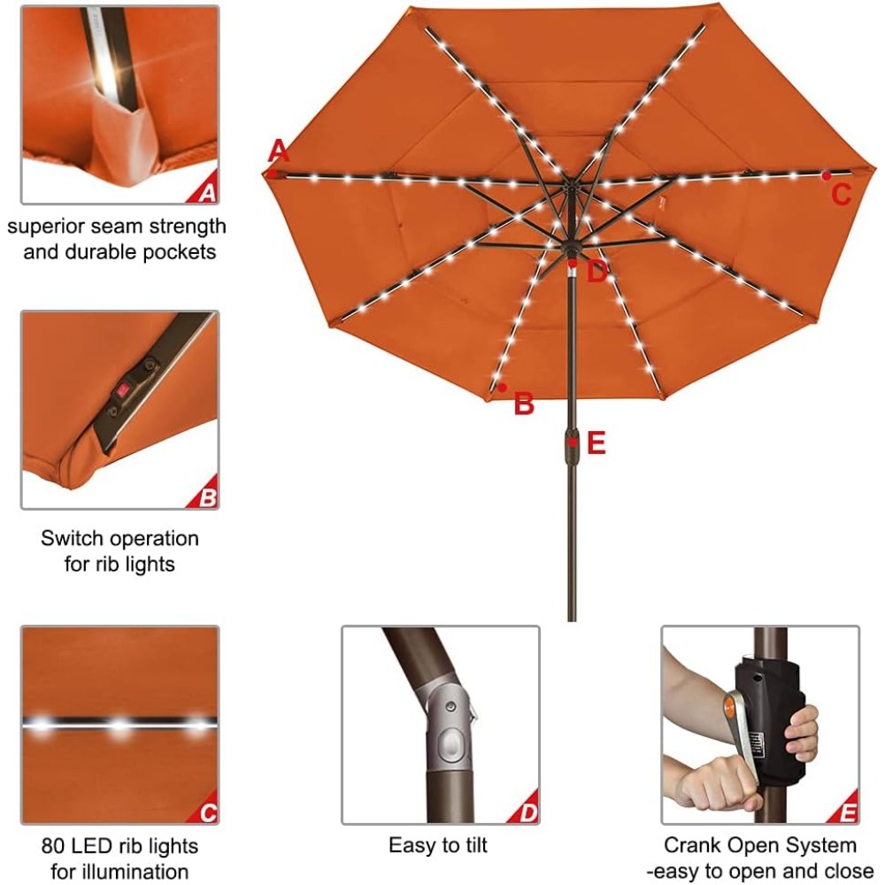 USA 10-Year-Non-Fading Solar 9 - Outdoor Furniture Year Round のレビューと価格