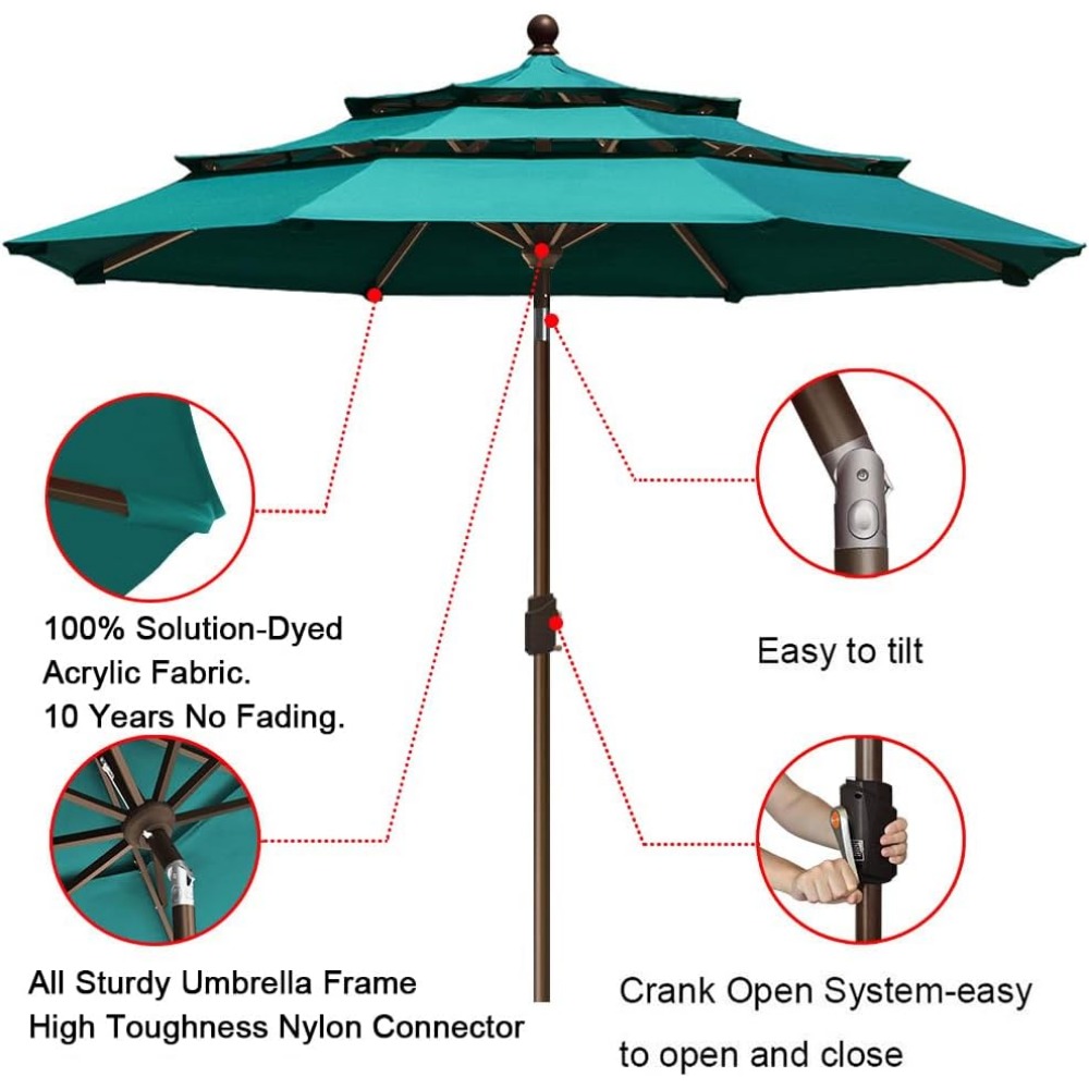 USA 10-Year-Non-Fading 9Ft 3 T - Outdoor Furniture Year Round のレビューと価格