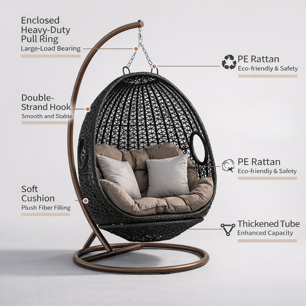Modern Double Hanging Rattan S - Hanging Egg Chair のレビューと価格