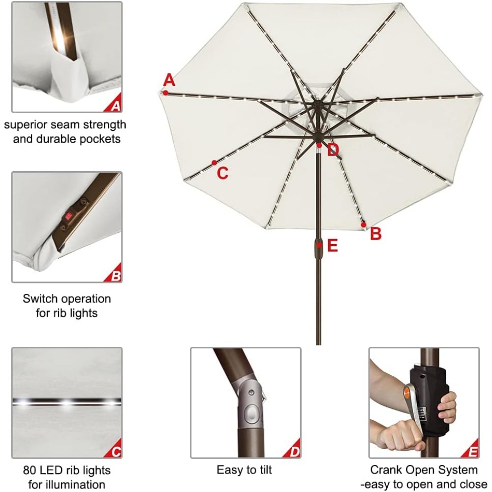 USA 10-Year-Non-Fading Solar 9 - Outdoor Furniture Year Round のレビューと価格