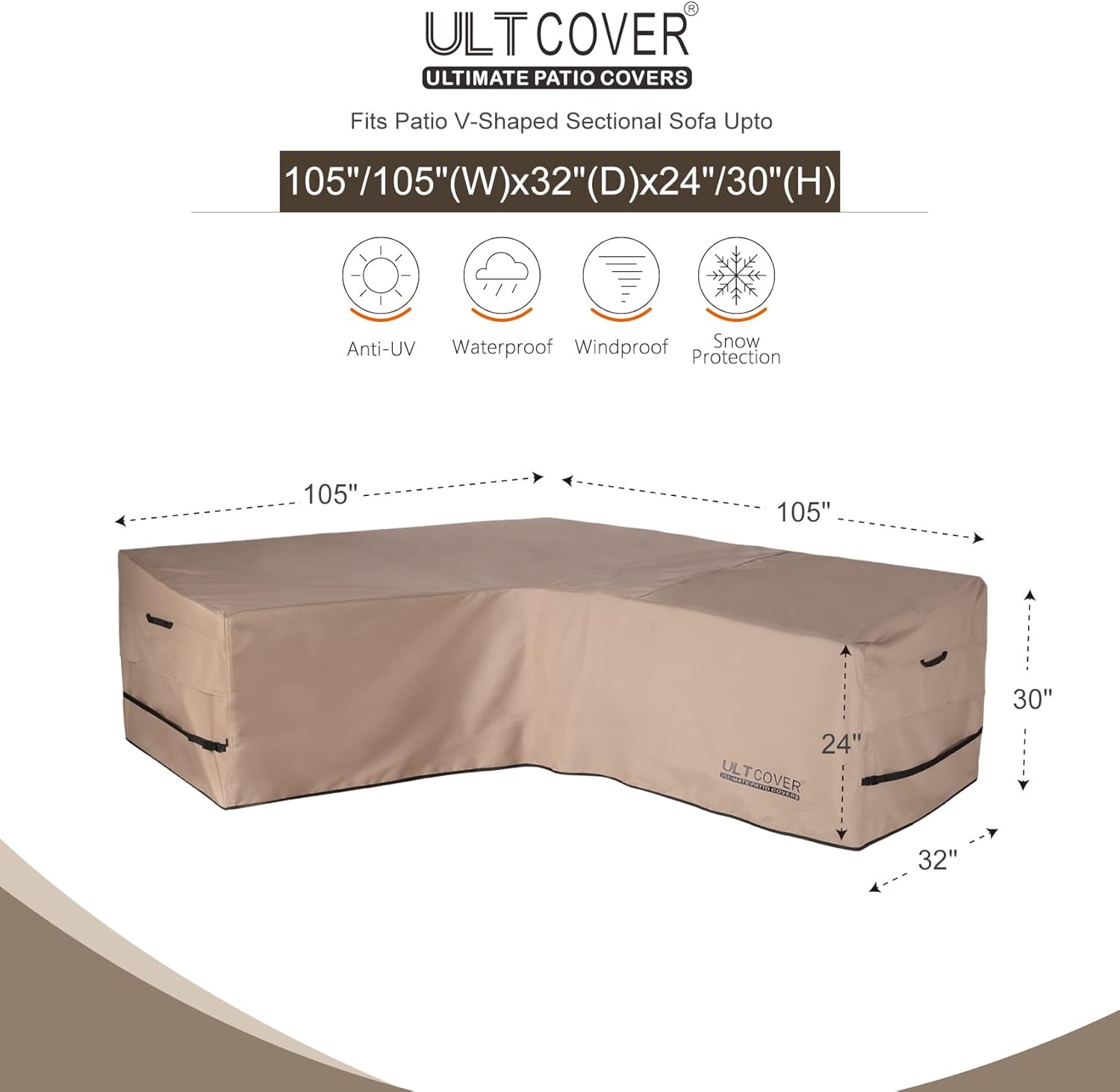 Waterproof Patio V-Shaped Sofa - Outdoor Furniture Sofa のレビューと価格