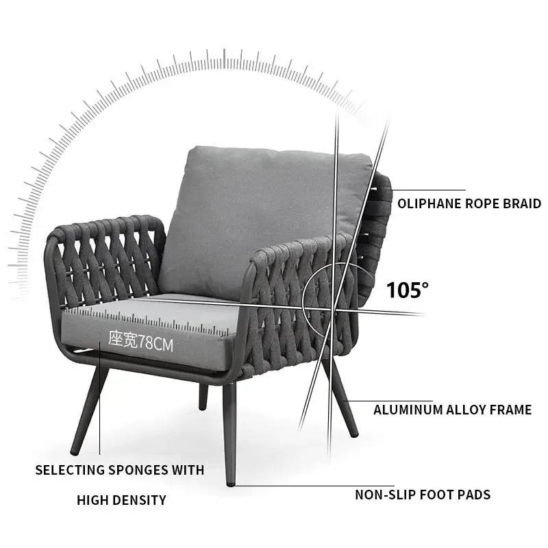 -Modern Style Grey Aluminum Ga - Outdoor Furniture From China のレビューと価格