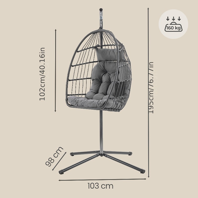 Hanging Egg Chair with Stand – - Hanging Egg Chair のレビューと価格