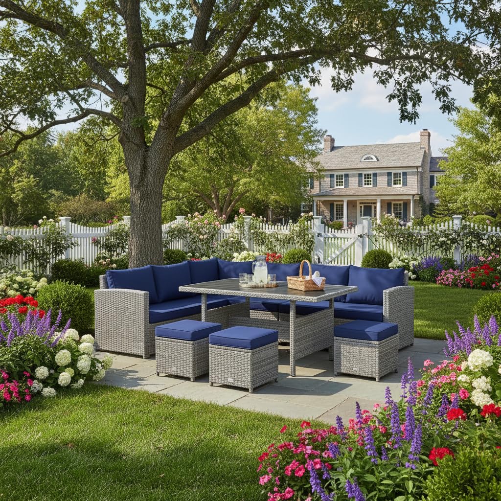 7 Piece All Weather Wicker Pat - Outdoor Furniture Europe のレビューと価格