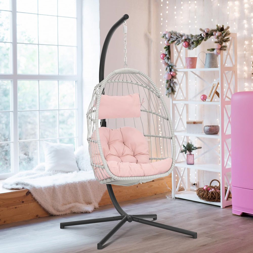 Pink Egg Chair with Stand Indo - Hanging Egg Chair のレビューと価格