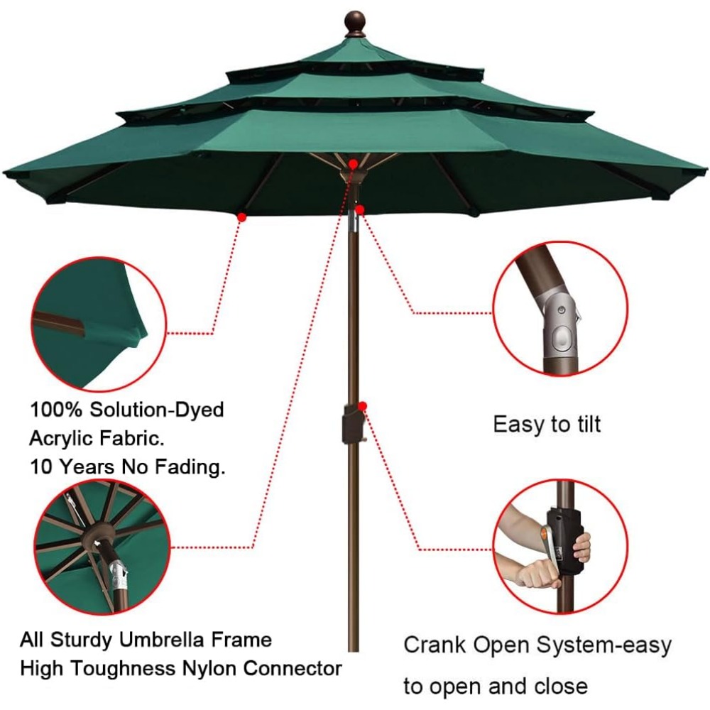 USA 10-Year-Non-Fading 9Ft 3 T - Outdoor Furniture Year Round のレビューと価格