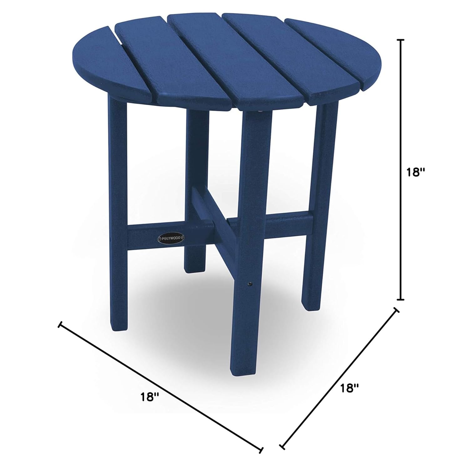 Round Side Table, 18 Inch, Out - Outdoor Furniture Recycled Plastic のレビューと価格