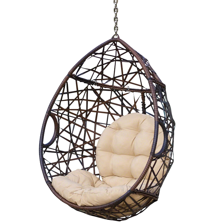 New Design Brown Rattan Swing  - Hanging Egg Chair のレビューと価格