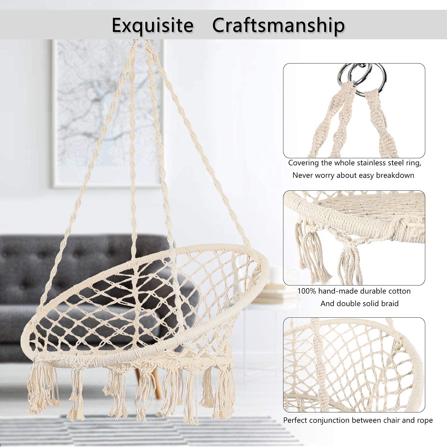 Hammock Hanging Swinging Chair - Outdoor Furniture Europe のレビューと価格