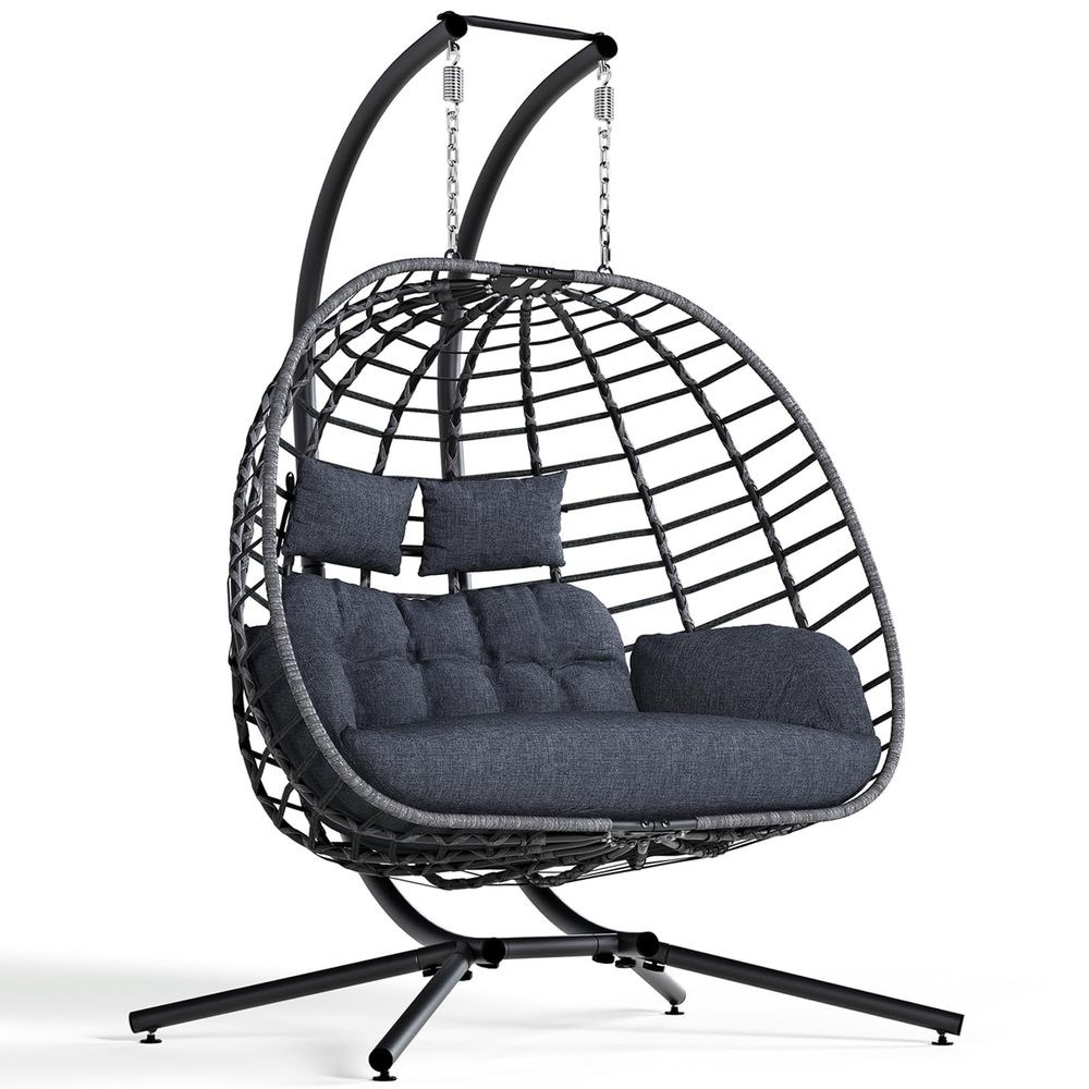 Double Egg Swing Chair with St - Hanging Egg Chair のレビューと価格