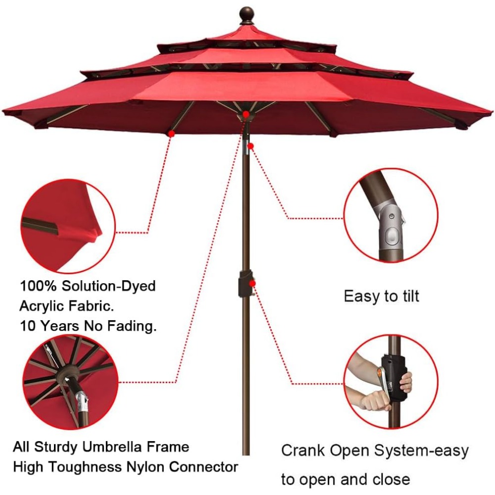 USA 10-Year-Non-Fading 9Ft 3 T - Outdoor Furniture Year Round のレビューと価格