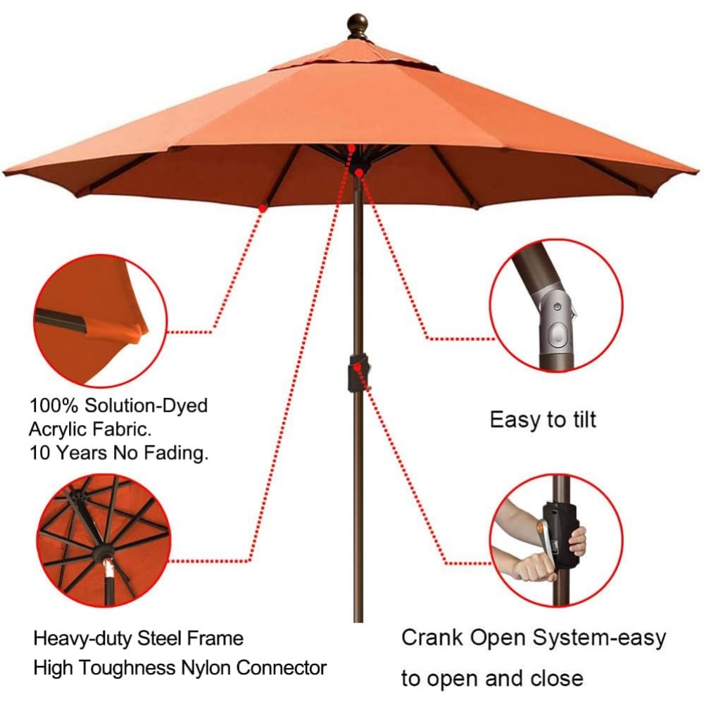 USA 10-Year-Non-Fading 9Ft Mar - Outdoor Furniture Year Round のレビューと価格