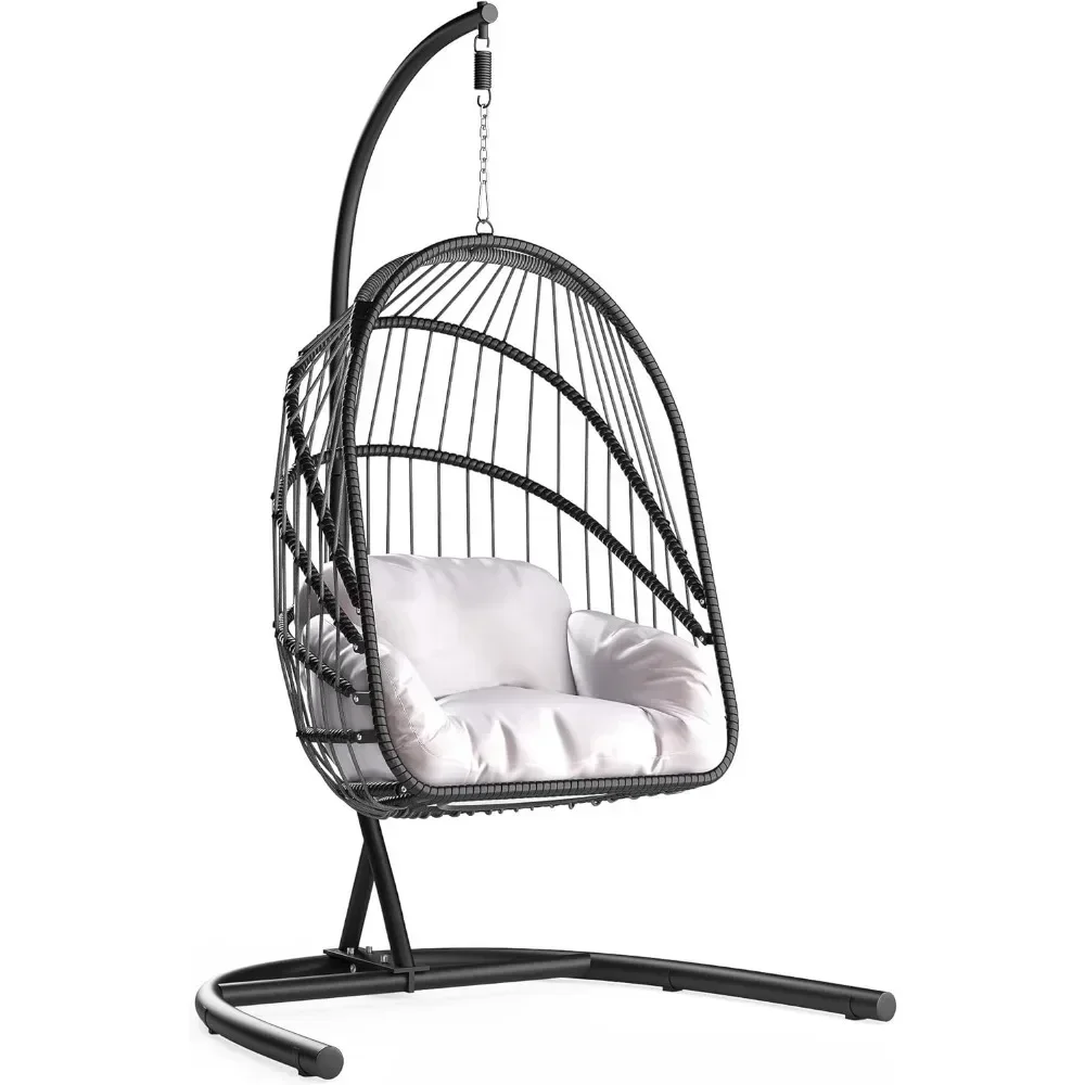 Wicker Swing Egg Chair with Cu - Hanging Egg Chair のレビューと価格