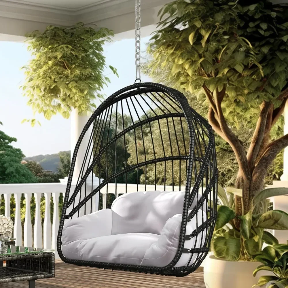 Wicker Swing Egg Chair with Cu - Hanging Egg Chair のレビューと価格