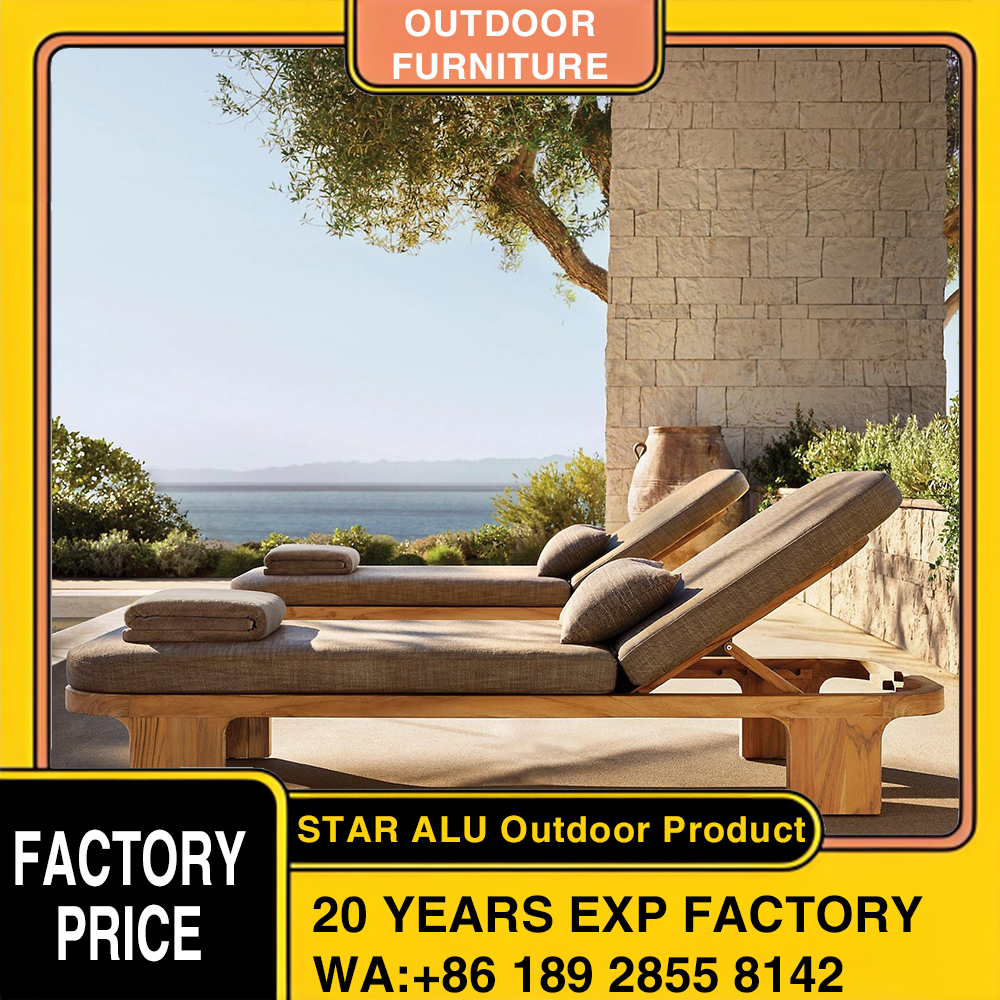 Custom Teak Wood Patio Lounger - Outdoor Furniture Europe のレビューと価格