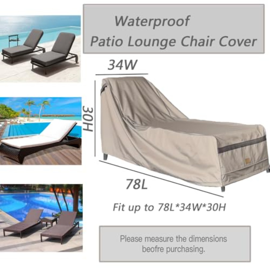 Patio Chaise Lounge Cover Wate - Outdoor Furniture Sofa のレビューと価格