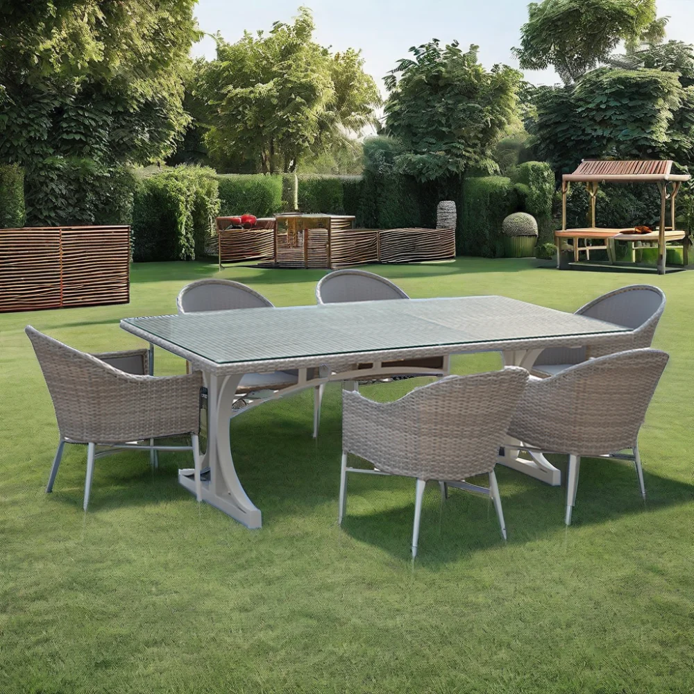 Discount 7 Pieces Luxury PE Ra - Outdoor Furniture Prices のレビューと価格