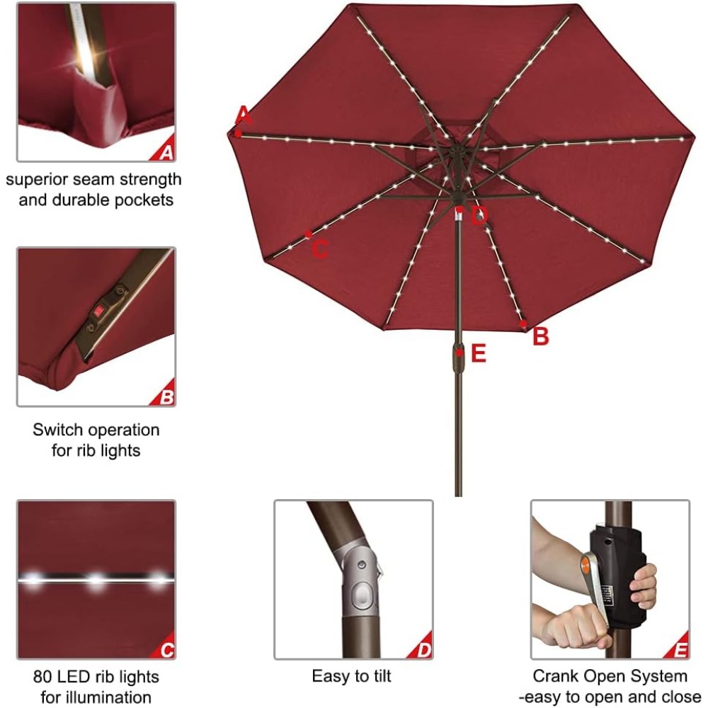 USA 10-Year-Non-Fading Solar 9 - Outdoor Furniture Year Round のレビューと価格